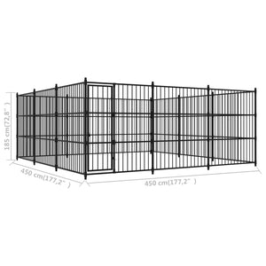 Κλουβί Σκύλου Εξωτερικού Χώρου 450 x 450 x 185 εκ. - Pakobazaar
