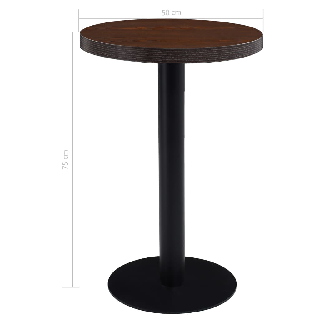 Τραπέζι Bistro Σκούρο Καφέ 50 εκ. από MDF - PAKOBAZAAR