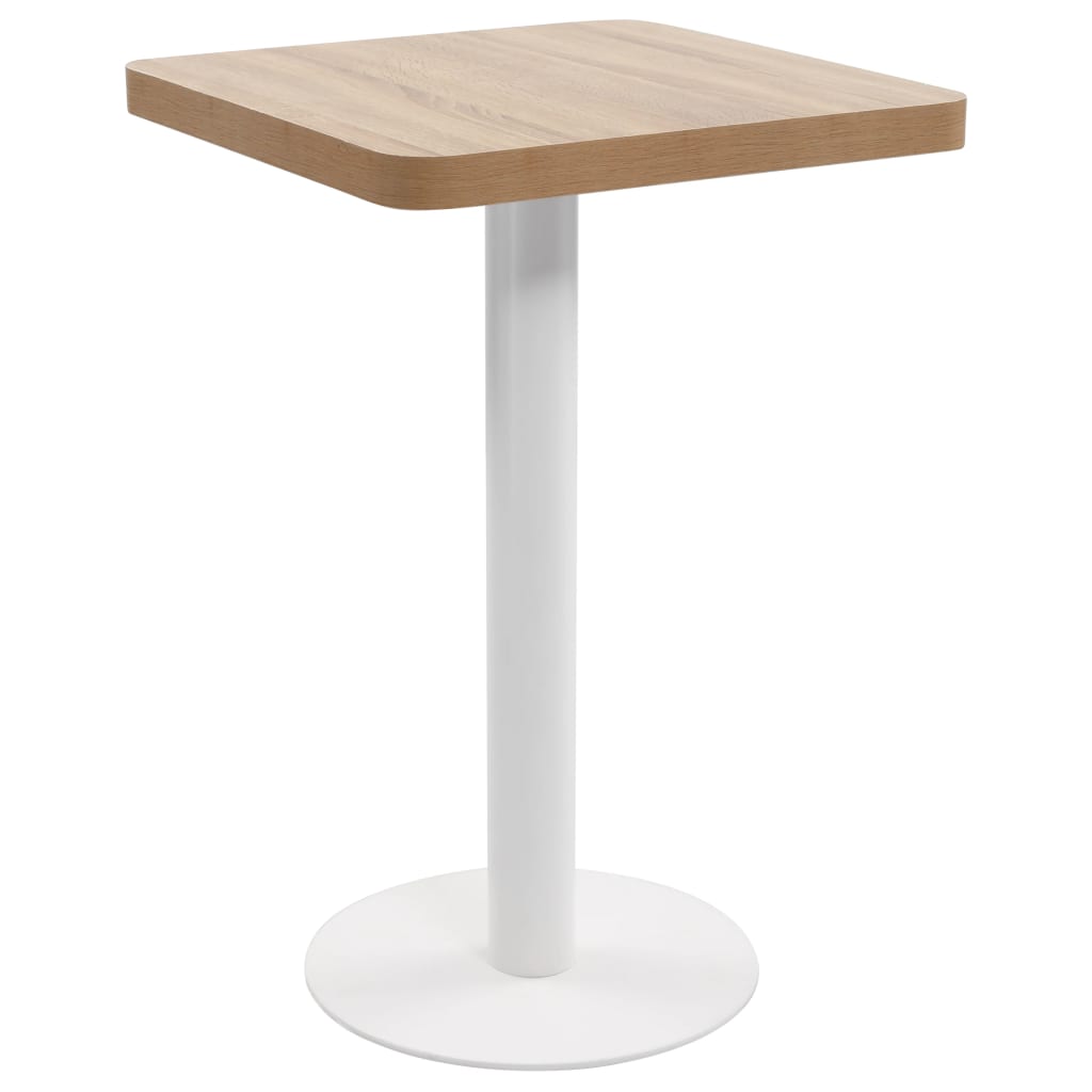 Τραπέζι Bistro Ανοιχτό Καφέ 50 x 50 εκ. από MDF - PAKOBAZAAR