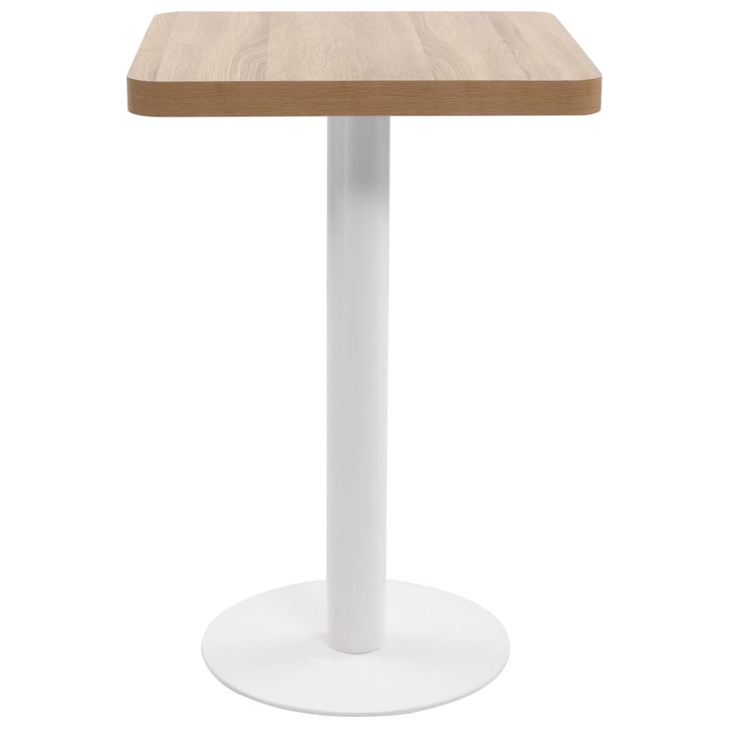 Τραπέζι Bistro Ανοιχτό Καφέ 50 x 50 εκ. από MDF - PAKOBAZAAR