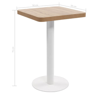 Τραπέζι Bistro Ανοιχτό Καφέ 50 x 50 εκ. από MDF - PAKOBAZAAR
