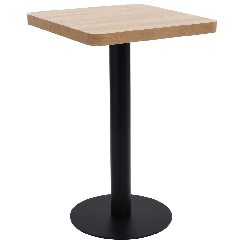 Τραπέζι Bistro Ανοιχτό Καφέ 50 x 50 εκ. από MDF - PAKOBAZAAR
