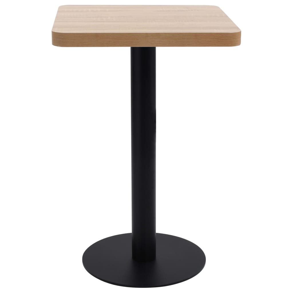Τραπέζι Bistro Ανοιχτό Καφέ 50 x 50 εκ. από MDF - PAKOBAZAAR