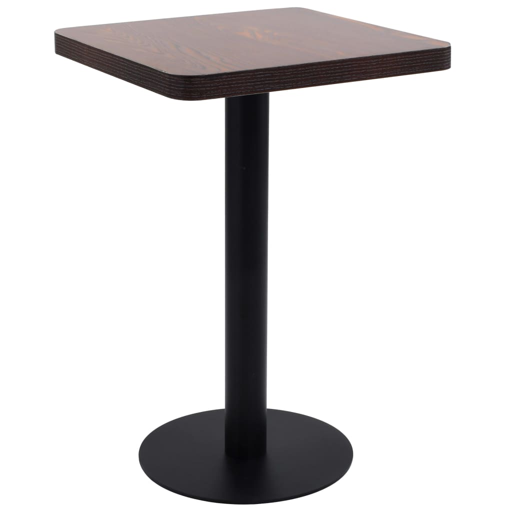 Τραπέζι Bistro Σκούρο Καφέ 50 x 50 εκ. από MDF - PAKOBAZAAR