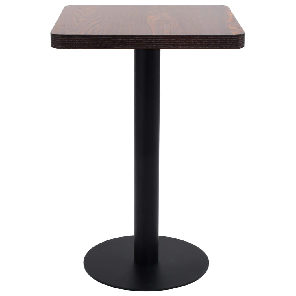Τραπέζι Bistro Σκούρο Καφέ 50 x 50 εκ. από MDF - PAKOBAZAAR