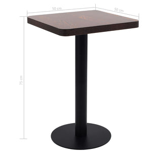 Τραπέζι Bistro Σκούρο Καφέ 50 x 50 εκ. από MDF - PAKOBAZAAR