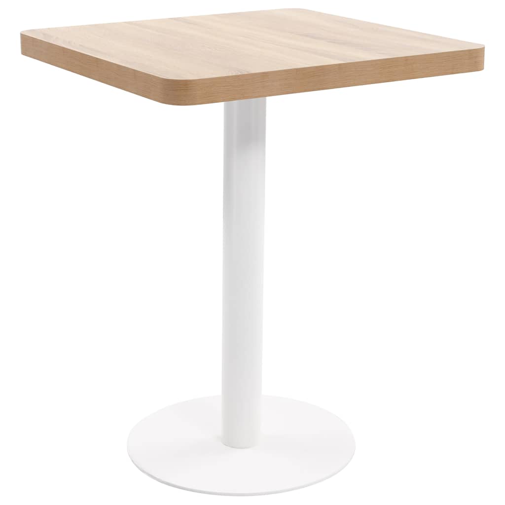 Τραπέζι Bistro Ανοιχτό Καφέ 60 x 60 εκ. από MDF - Pakobazaar