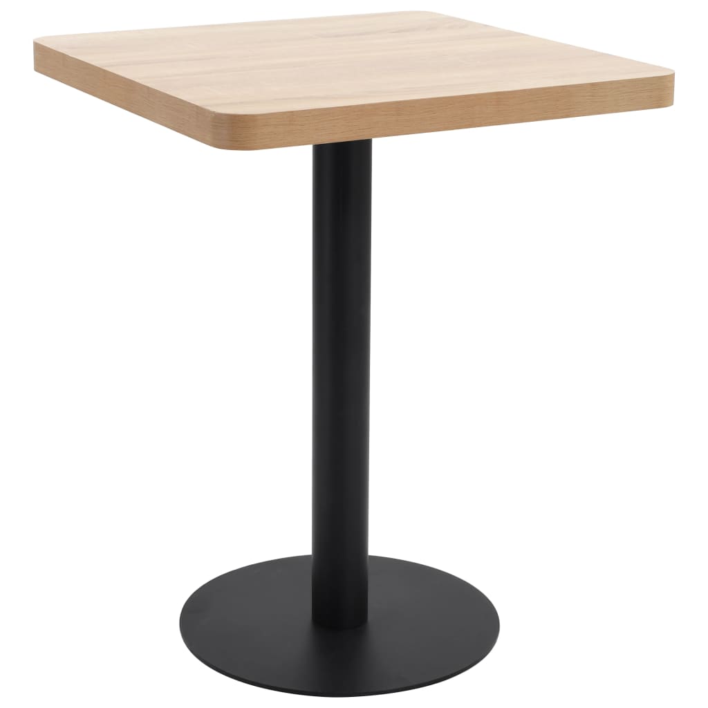 Τραπέζι Bistro Ανοιχτό Καφέ 60 x 60 εκ. από MDF - PAKOBAZAAR
