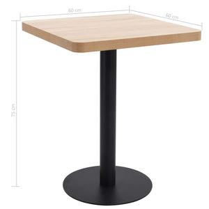 Τραπέζι Bistro Ανοιχτό Καφέ 60 x 60 εκ. από MDF - PAKOBAZAAR