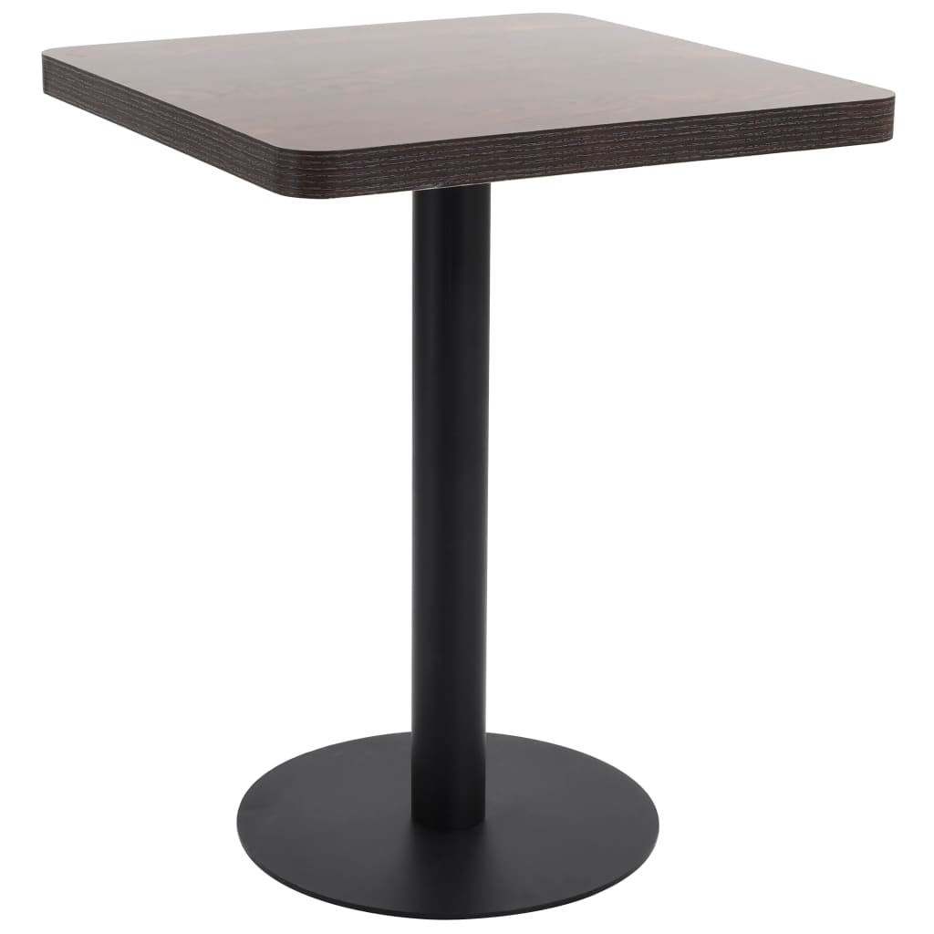 Τραπέζι Bistro Σκούρο Καφέ 60 x 60 εκ. από MDF - PAKOBAZAAR