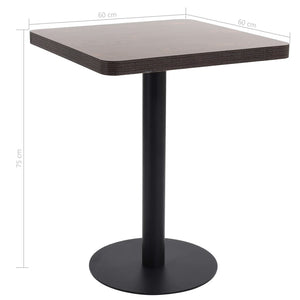 Τραπέζι Bistro Σκούρο Καφέ 60 x 60 εκ. από MDF - PAKOBAZAAR