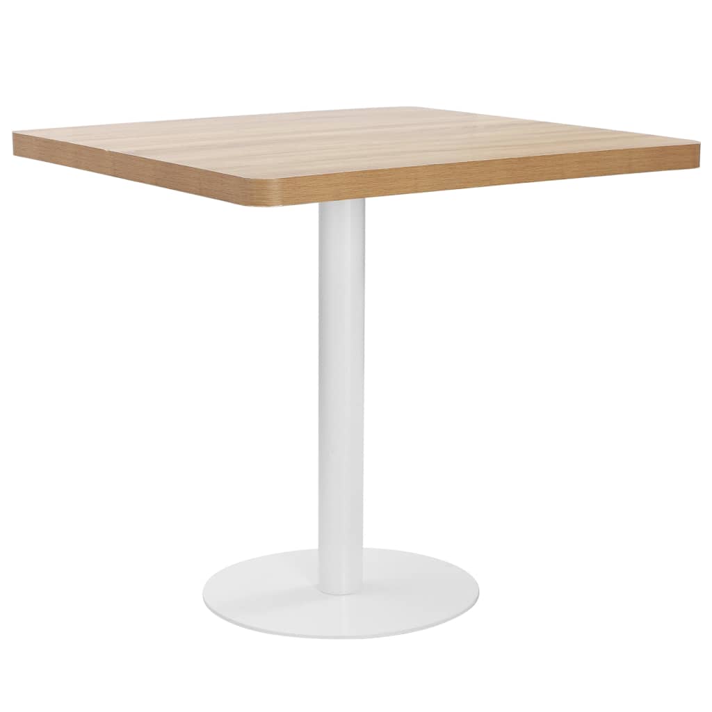Τραπέζι Bistro Ανοιχτό Καφέ 80 x 80 εκ. από MDF - PAKOBAZAAR