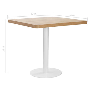 Τραπέζι Bistro Ανοιχτό Καφέ 80 x 80 εκ. από MDF - PAKOBAZAAR