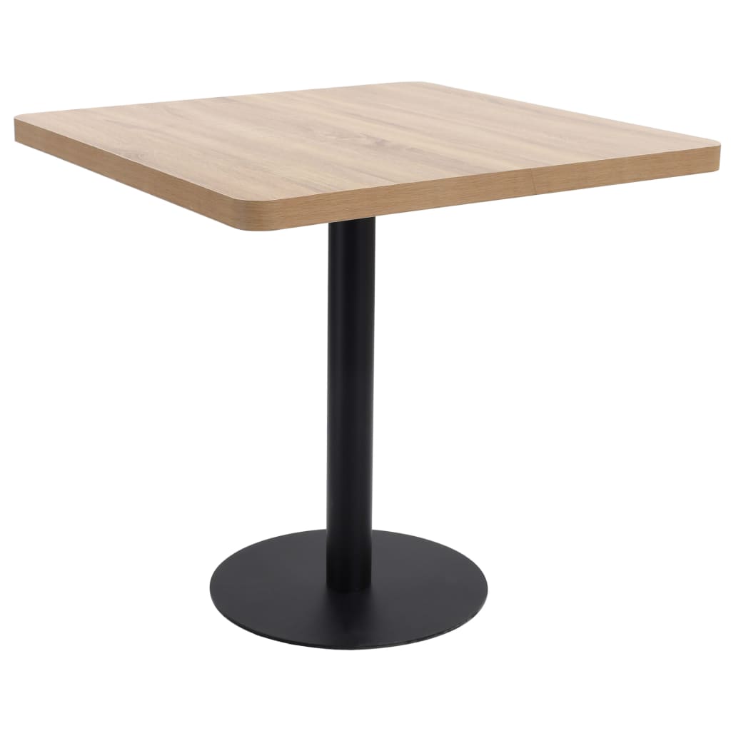 Τραπέζι Bistro Ανοιχτό Καφέ 80 x 80 εκ. από MDF - Pakobazaar