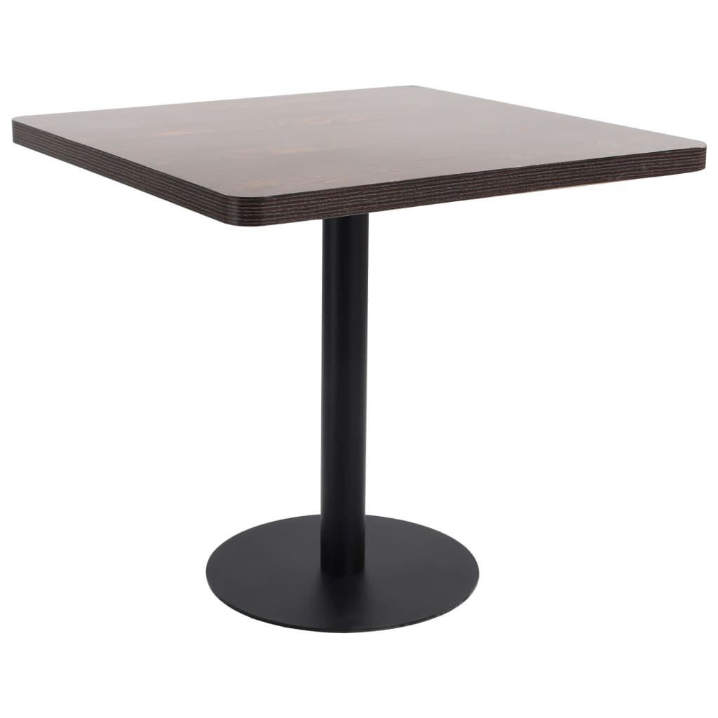 Τραπέζι Bistro Σκούρο Καφέ 80 x 80 εκ. από MDF - PAKOBAZAAR