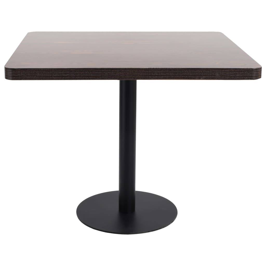 Τραπέζι Bistro Σκούρο Καφέ 80 x 80 εκ. από MDF - PAKOBAZAAR