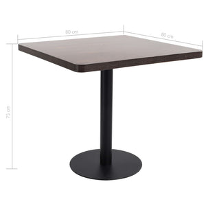 Τραπέζι Bistro Σκούρο Καφέ 80 x 80 εκ. από MDF - PAKOBAZAAR