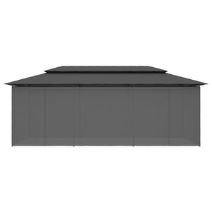 Κιόσκι με Κουρτίνες Ανθρακί 600 x 298 x 270 εκ. - Pakobazaar