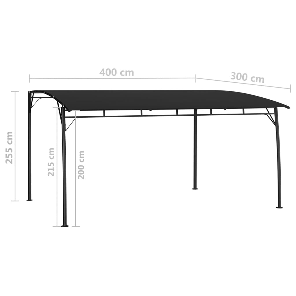 Τεντοπέργκολα Κήπου Ανθρακί 4 x 3 x 2,55 μ. - Pakobazaar