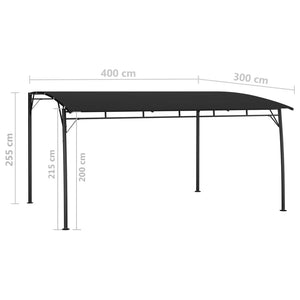 Τεντοπέργκολα Κήπου Ανθρακί 4 x 3 x 2,55 μ. - Pakobazaar
