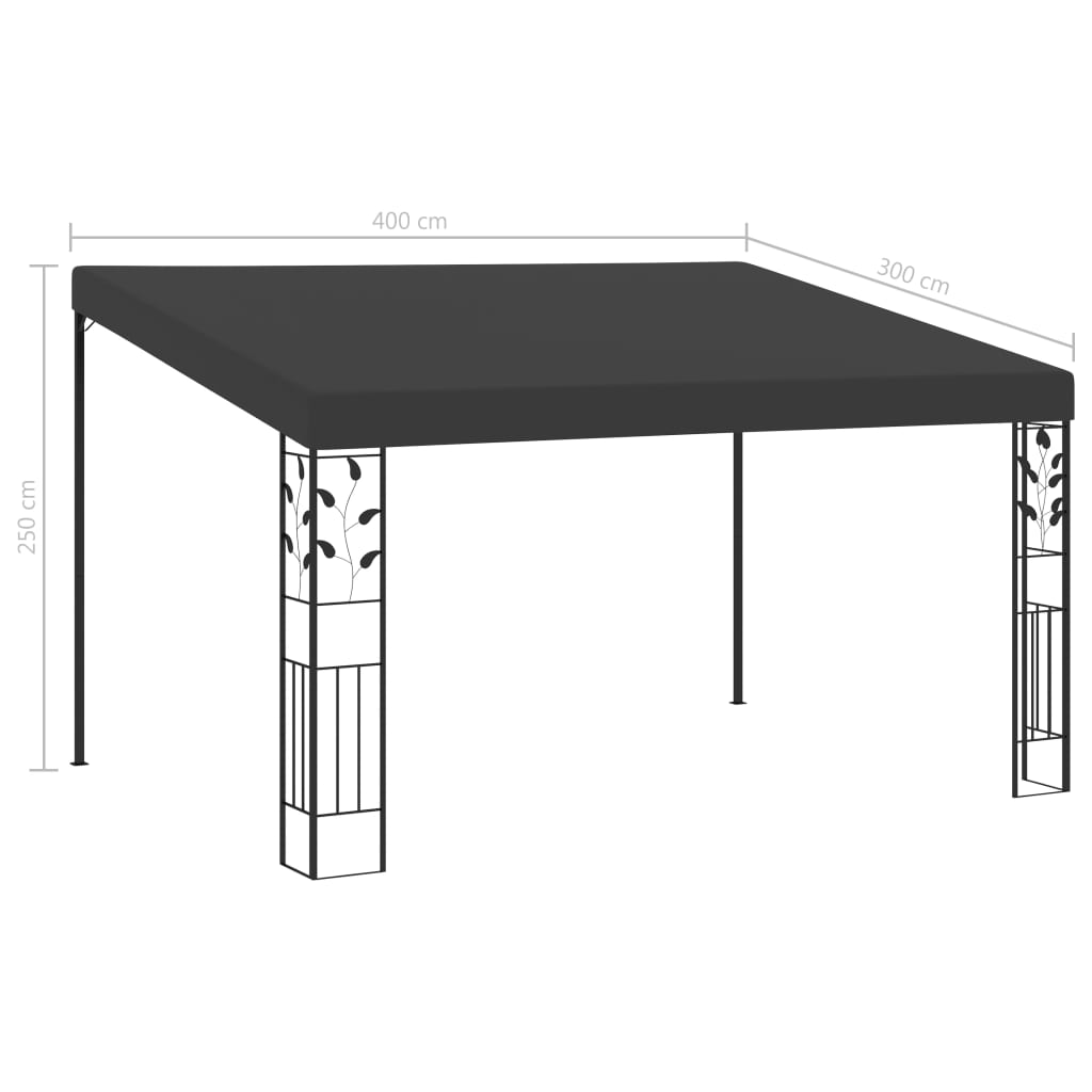 Κιόσκι Επιτοίχιο Ανθρακί 4 x 3 x 2,5 μ. - Pakobazaar