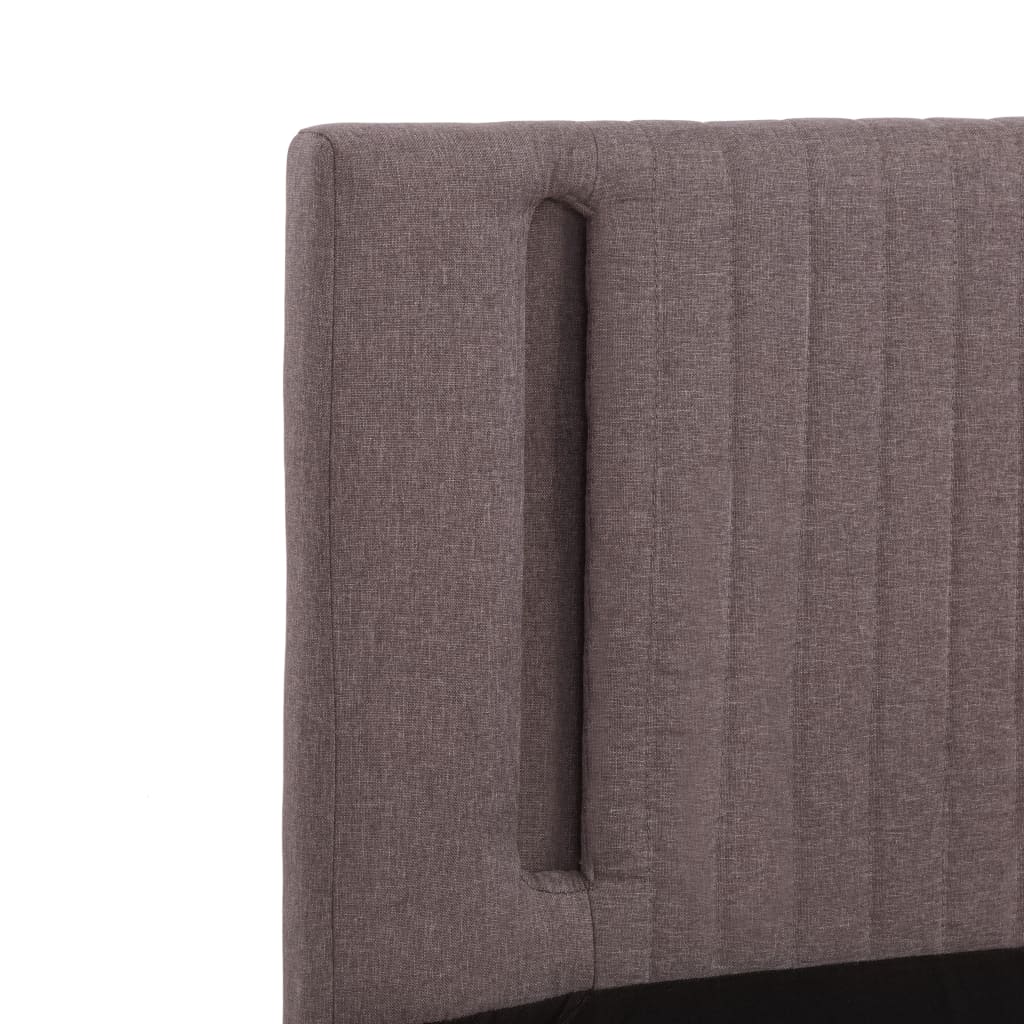 Πλαίσιο Κρεβατιού με LED Χρώμα Taupe 90 x 200 εκ. Υφασμάτινο