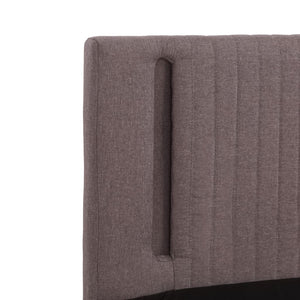 Πλαίσιο Κρεβατιού με LED Χρώμα Taupe 90 x 200 εκ. Υφασμάτινο