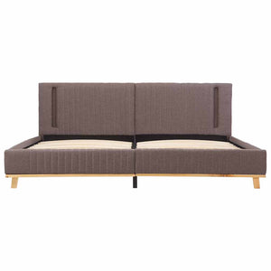 Πλαίσιο Κρεβατιού με LED Χρώμα Taupe 180 x 200 εκ. Υφασμάτινο