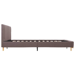Πλαίσιο Κρεβατιού με LED Χρώμα Taupe 180 x 200 εκ. Υφασμάτινο