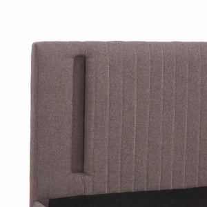Πλαίσιο Κρεβατιού με LED Χρώμα Taupe 180 x 200 εκ. Υφασμάτινο
