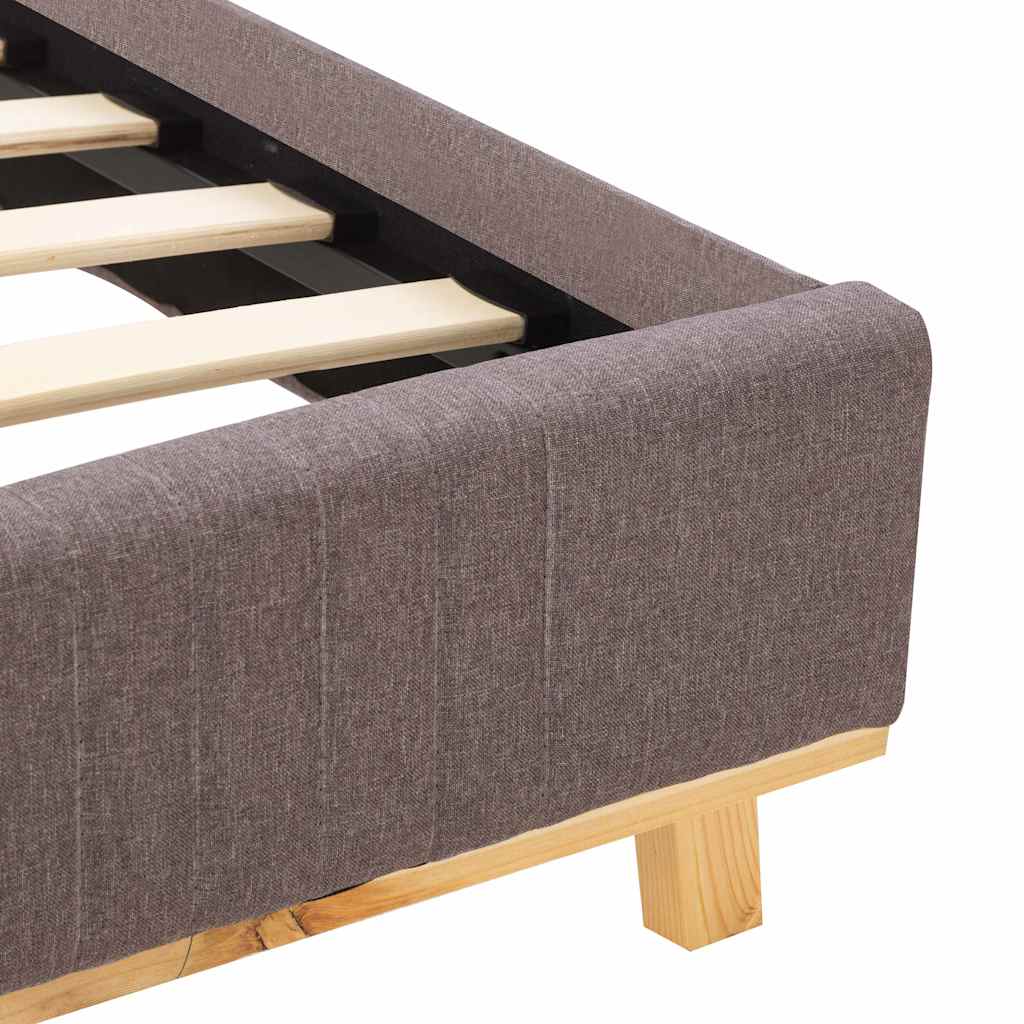 Πλαίσιο Κρεβατιού με LED Χρώμα Taupe 180 x 200 εκ. Υφασμάτινο