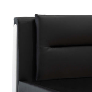 Σκελετός Κρεβατιού με κεφαλάρι Μαύρο 160 x 200 cm Τεχνητό Δέρμα - Pakobazaar