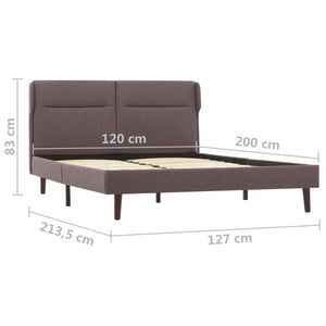 Πλαίσιο Κρεβατιού Χρώμα Taupe 120 x 200 εκ. Υφασμάτινο