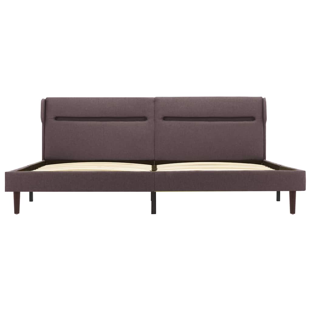 Πλαίσιο Κρεβατιού με LED Χρώμα Taupe 180 x 200 εκ. Υφασμάτινο