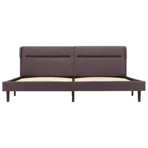 Πλαίσιο Κρεβατιού με LED Χρώμα Taupe 180 x 200 εκ. Υφασμάτινο