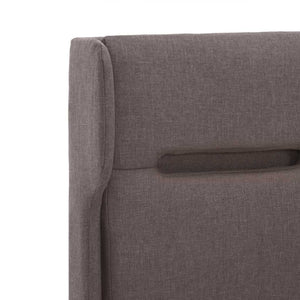 Πλαίσιο Κρεβατιού με LED Χρώμα Taupe 180 x 200 εκ. Υφασμάτινο