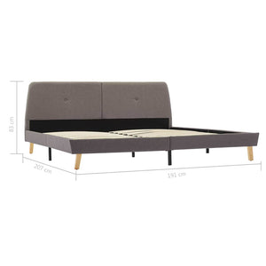 Πλαίσιο Κρεβατιού Χρώμα Taupe 180 x 200 εκ. Υφασμάτινο