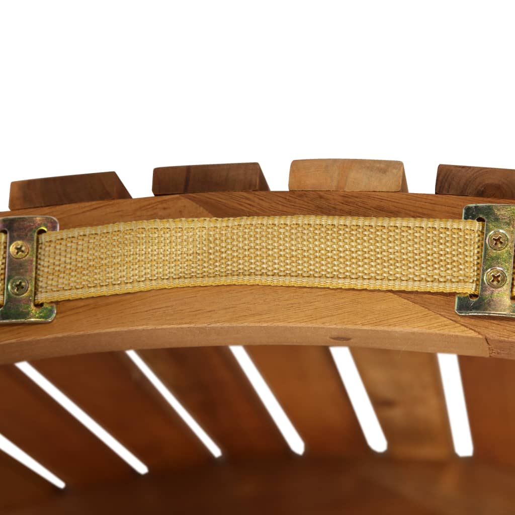 Ξαπλώστρα από Μασίφ Ξύλο Ακακίας με Σκούρο Γκρι Μαξιλάρι - Pakobazaar