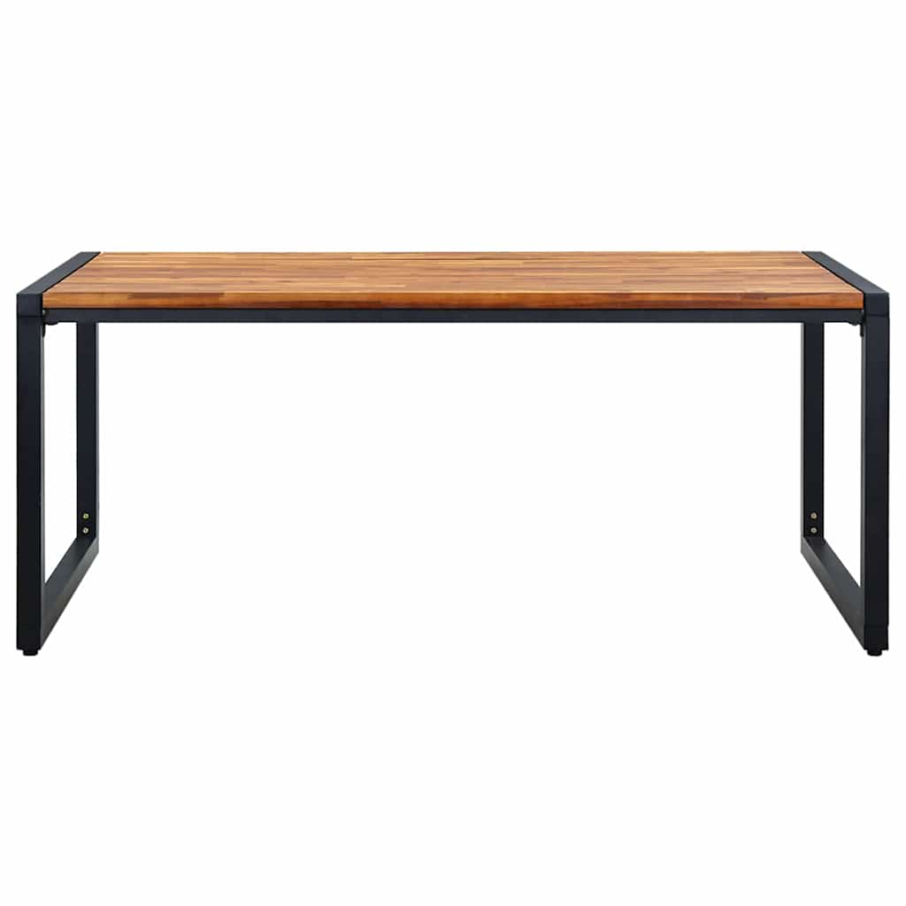 Τραπέζι Κήπου Πόδια Σχήματος U 180x90x75 εκ. Μασίφ Ξύλο Ακακίας