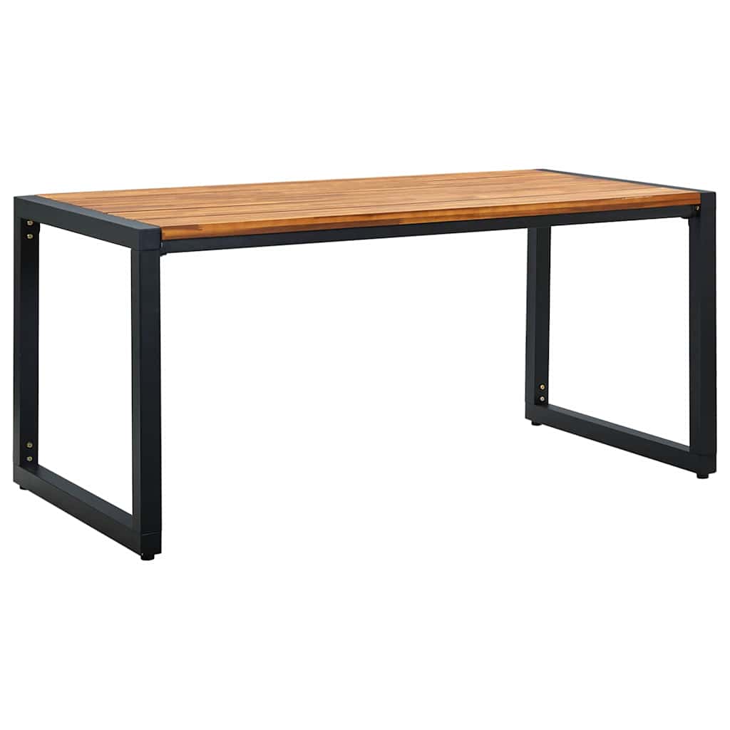 Τραπέζι Κήπου Πόδια Σχήματος U 160x80x75 εκ. Μασίφ Ξύλο Ακακίας