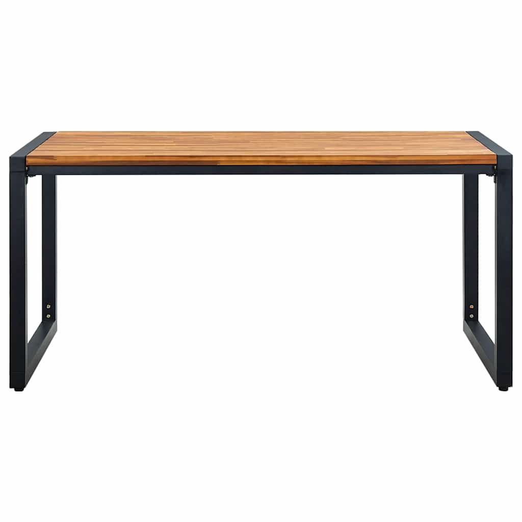 Τραπέζι Κήπου Πόδια Σχήματος U 160x80x75 εκ. Μασίφ Ξύλο Ακακίας
