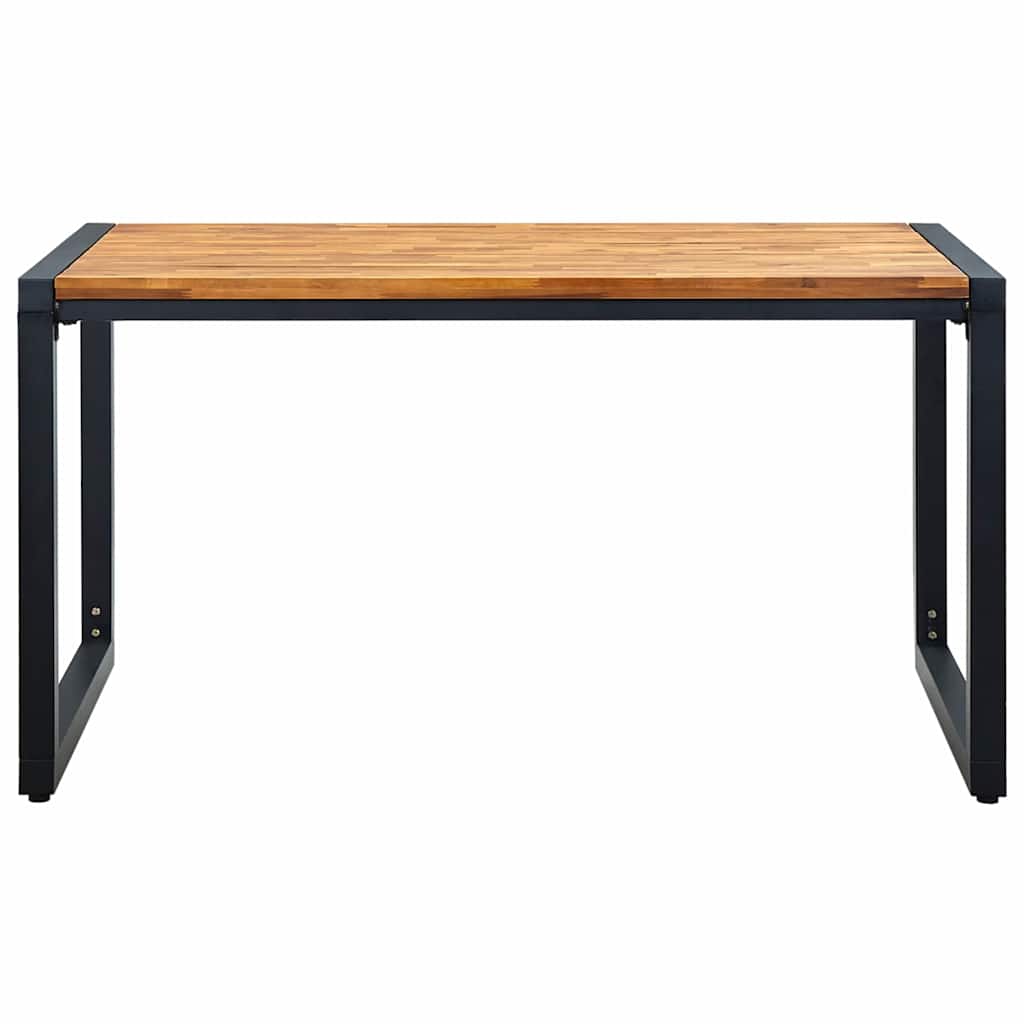 Τραπέζι Κήπου Πόδια Σχήματος U 140x80x75 εκ. Μασίφ Ξύλο Ακακίας - Pakobazaar