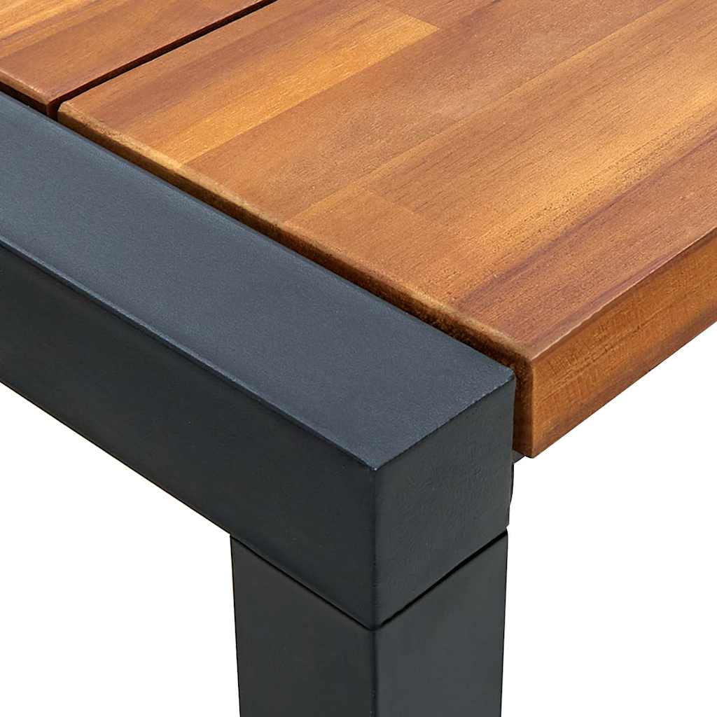 Τραπέζι Κήπου Πόδια Σχήματος U 140x80x75 εκ. Μασίφ Ξύλο Ακακίας - Pakobazaar