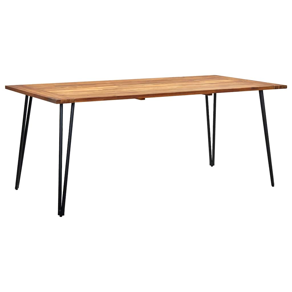 Τραπέζι Κήπου Πόδια Φουρκέτα 180x90x75 εκ. Μασίφ Ξύλο Ακακίας