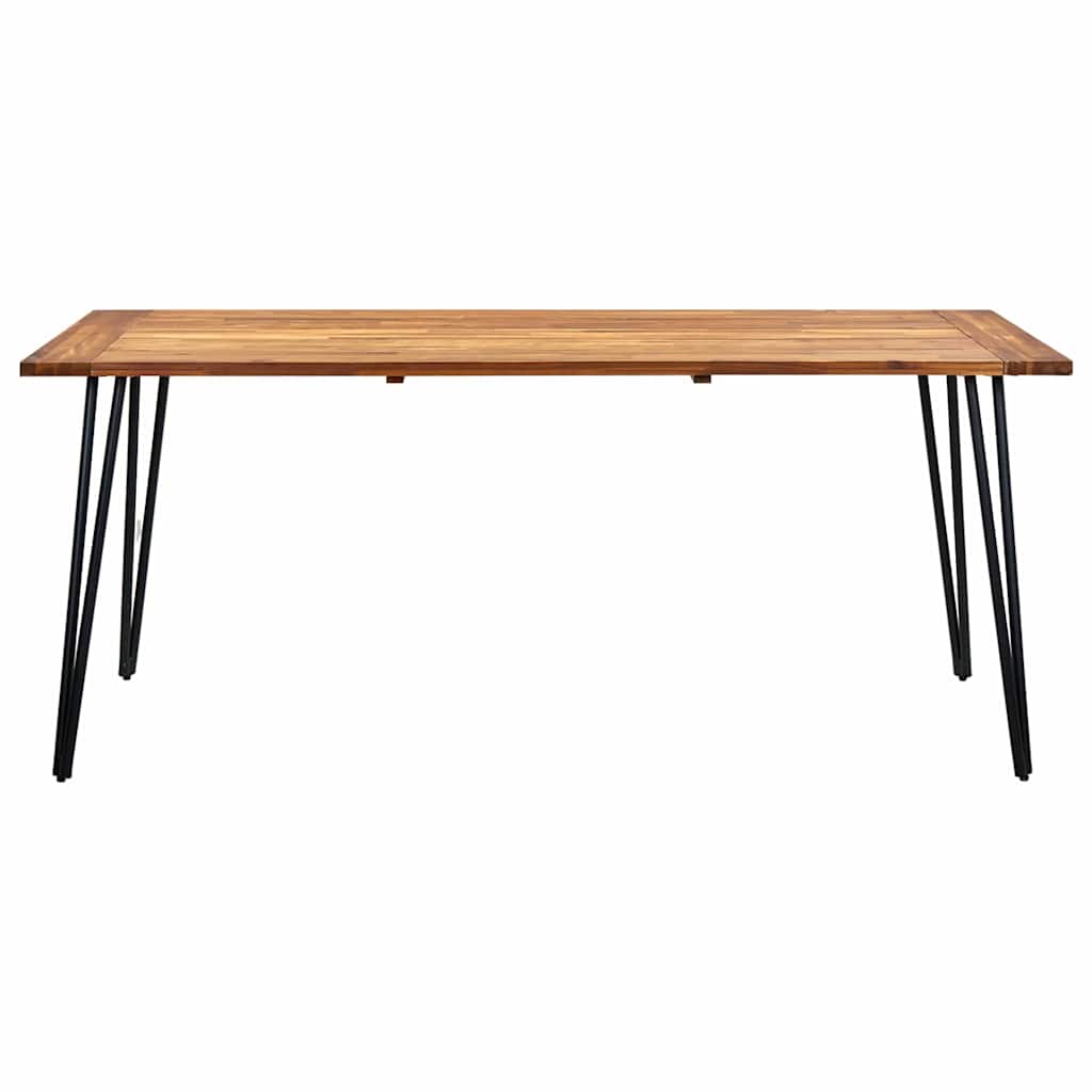 Τραπέζι Κήπου Πόδια Φουρκέτα 180x90x75 εκ. Μασίφ Ξύλο Ακακίας
