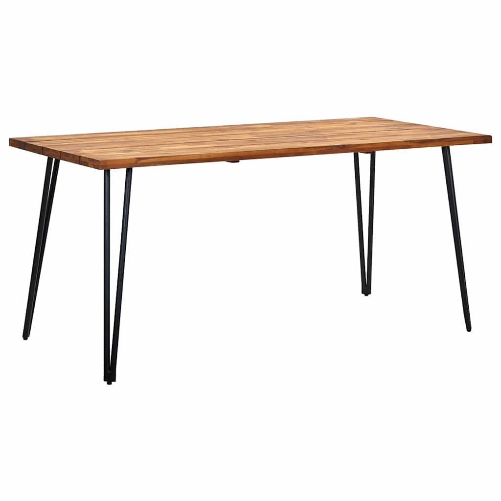 Τραπέζι Κήπου Πόδια Φουρκέτα 160x80x75 εκ. Μασίφ Ξύλο Ακακίας