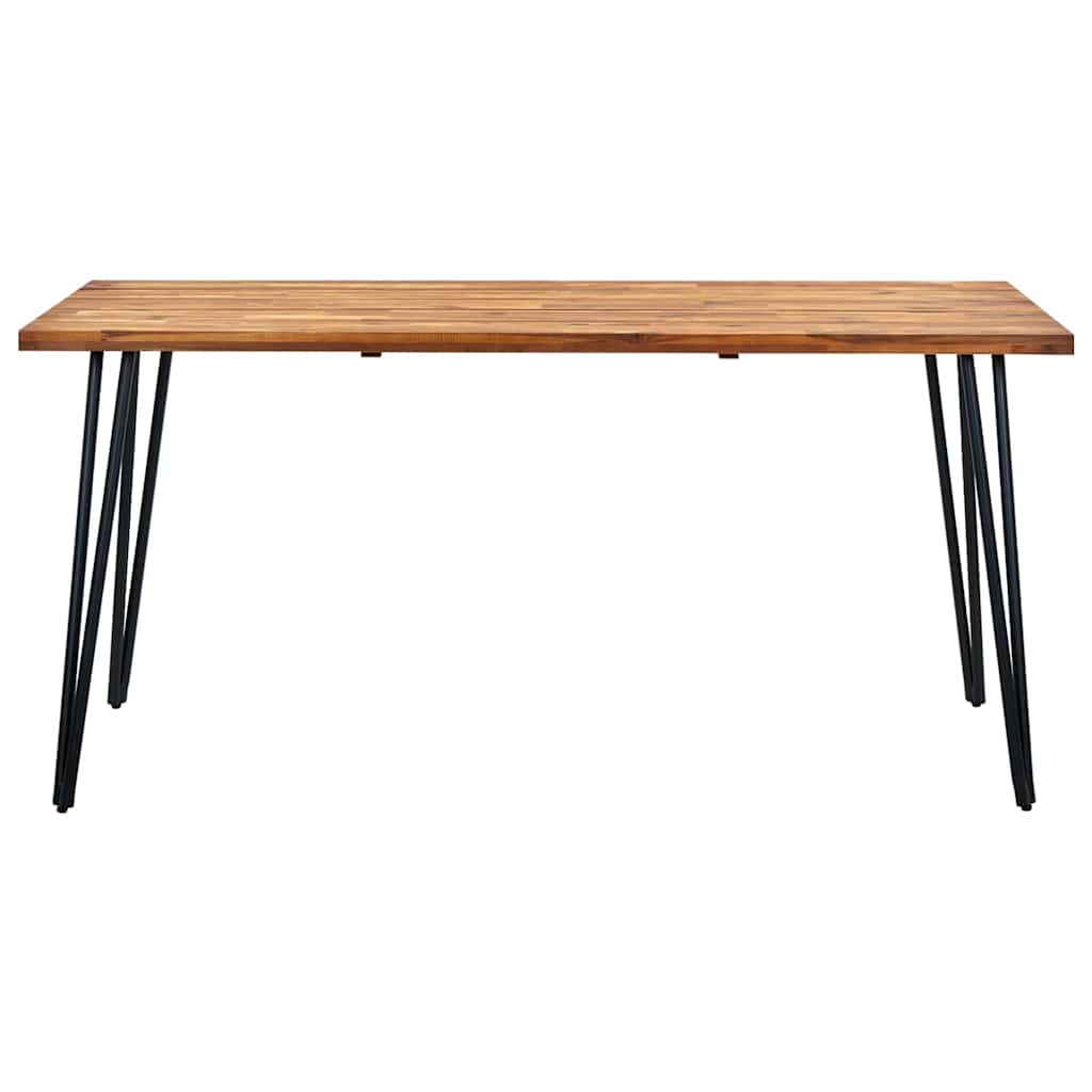 Τραπέζι Κήπου Πόδια Φουρκέτα 160x80x75 εκ. Μασίφ Ξύλο Ακακίας