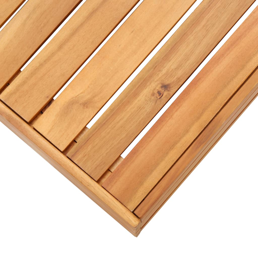 Υποπόδιο Τμηματικό 1 τεμ. από Μασίφ Ξύλο Ακακίας με Μαξιλάρι - Pakobazaar