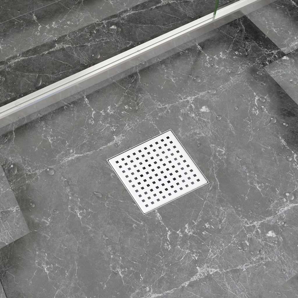 Σιφόνι Ντουζιέρας 18x18 εκ. από Ανοξείδωτο Ατσάλι