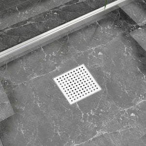 Σιφόνι Ντουζιέρας 18x18 εκ. από Ανοξείδωτο Ατσάλι